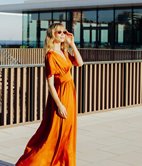 Robe longue satinée Alex