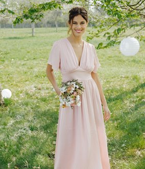 Robe longue satinée Alex