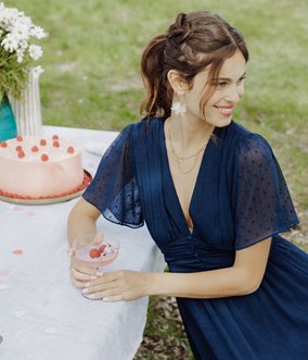 Robe longue plumetis Rowan