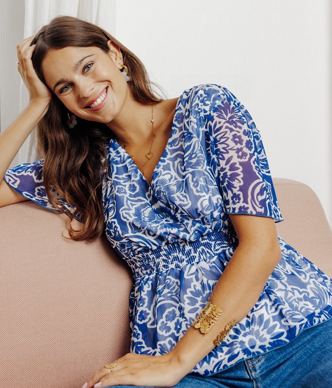 Top Janette fleurie