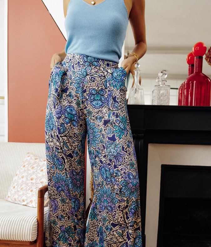 Pantalon Lise fleurie