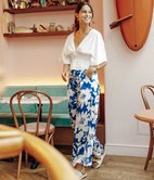 Pantalon large Guilia fleurie