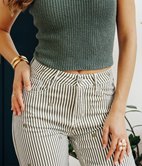 Jean large Kate rayé