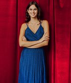 Robe longue Maeva plissée