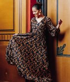 Robe longue Lison plissée