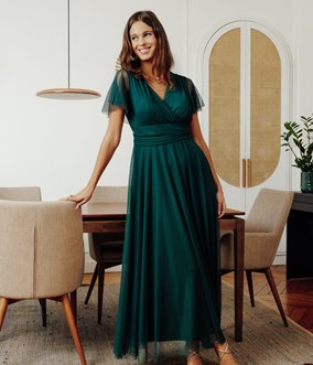 Robe longue Angele drapée