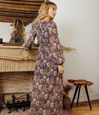 Robe longue Bertille cache-coeur