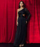 Robe longue Chloe asymétrique