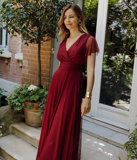 Robe longue Angele drapée