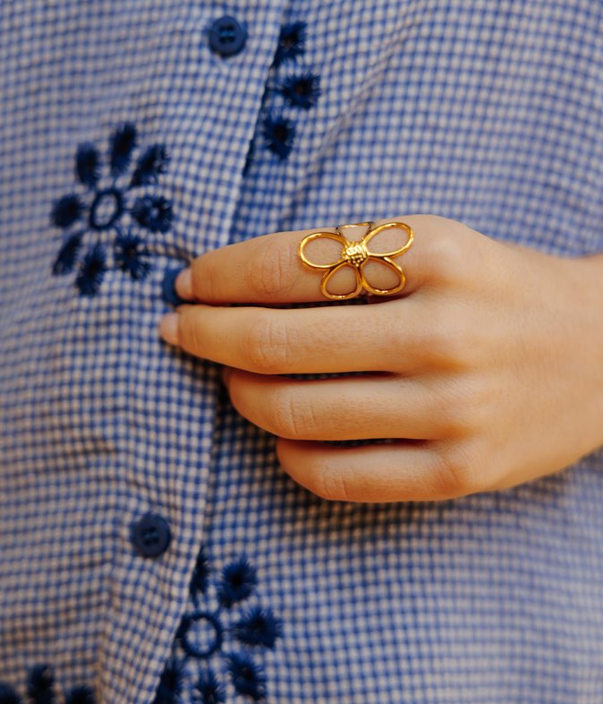 Bague en acier inoxydable Roxana