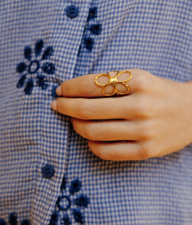 Bague en acier inoxydable Roxana