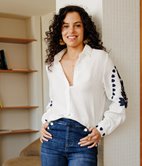 Chemise Amalia en gaze brodée