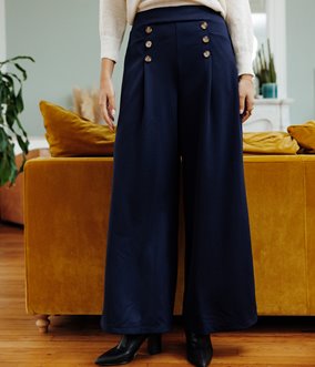 Pantalon large Marin