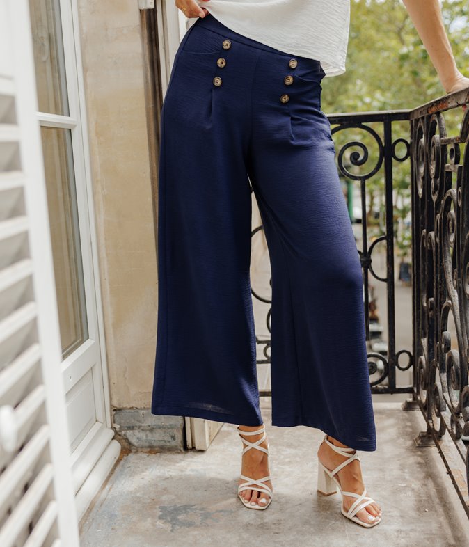 Pantalon large Marin