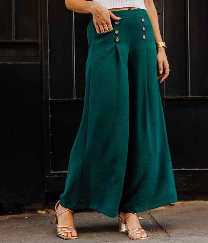 Pantalon large Marin