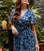 Robe longue Palmita asymétrique