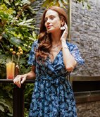 Robe longue Palmita asymétrique