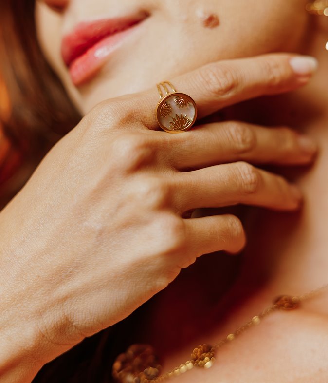 Bague en acier inoxydable Damienne