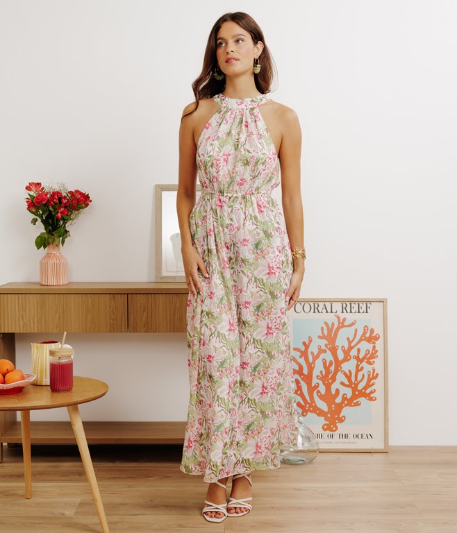 Robe longue Talia collier