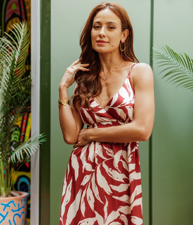 Robe longue Angéla satinée