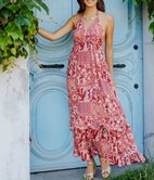 Robe longue Inaya à volants