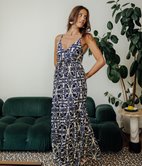 Robe longue Carmen cache-coeur