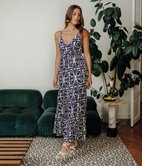 Robe longue Carmen cache-coeur