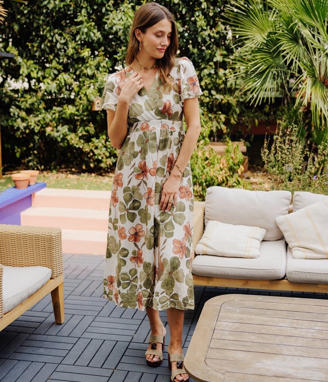 Robe longue Cali cache-coeur