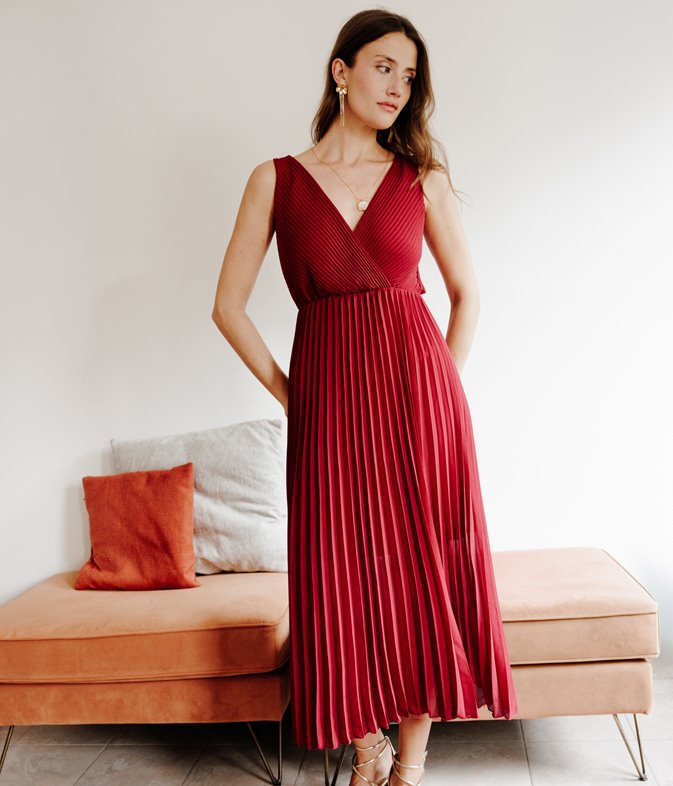 Robe longue Plissage Isis