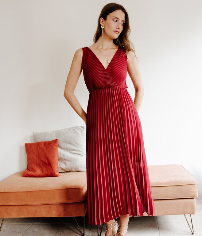 Robe longue Plissage Isis