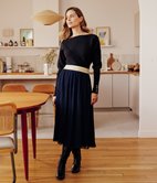 Jupe longue plissée Sarah