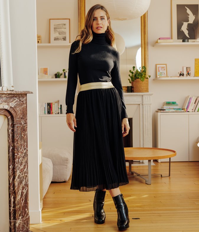 Jupe longue plissée Sarah