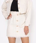 Jupe élastiquée en tweed