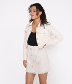 Jupe élastiquée en tweed