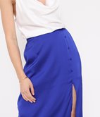 Jupe longue satinée