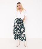 Jupe longue satinée Lulli