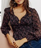 Top Lisa fleuri
