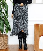 Jupe longue Pia à volants