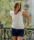 Top coeur Mela en gaze