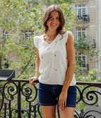 Top coeur Mela en gaze