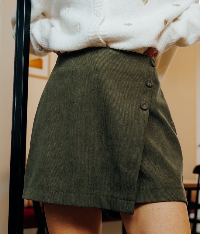 Jupe short Lara en velours