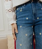Jean large Adela brodé