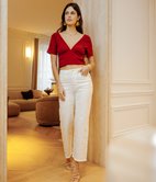 Jean large Sixtine brodé