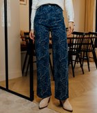 Jean large Carlotta brodé