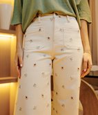 Jean large Cécile brodé