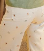 Jean large Cécile brodé