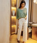 Jean large Cécile brodé