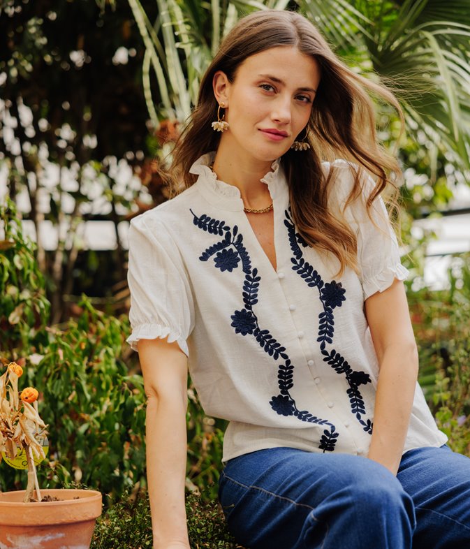 Blouse Cassie brodée