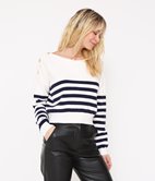 Pull court marinière