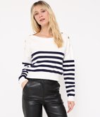 Pull court marinière